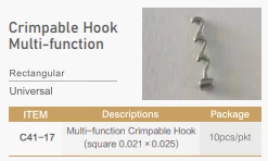 Biom Crimpable Hook Multi-Function 10'Lu Paket