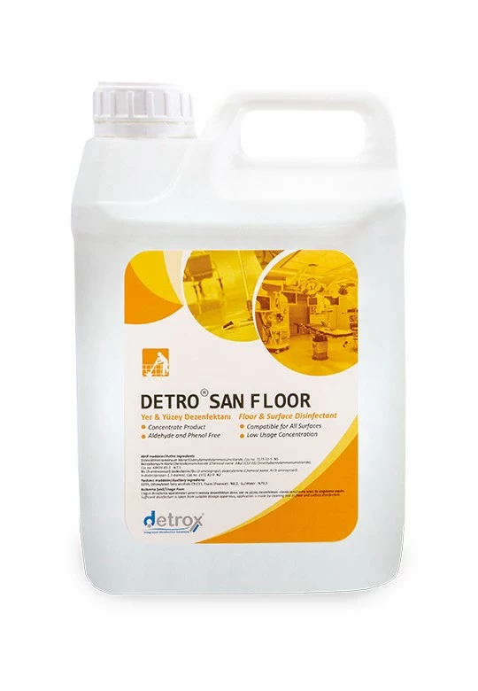 Detrox Detrosan Floor %0,25 Konsantre Yer Ve Yüzey Dezenfektanı 5 Lt.